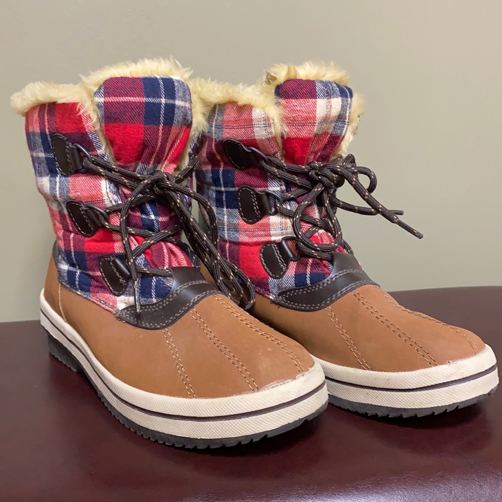 Plaid boots